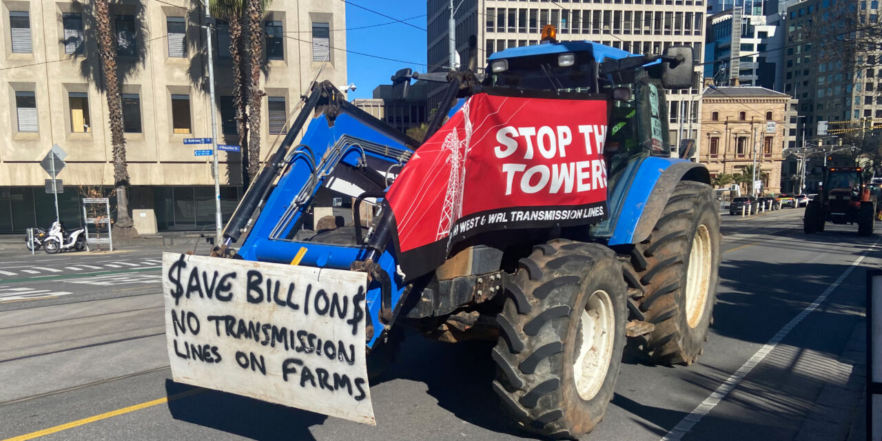 Power transmission line riles landholders in its path